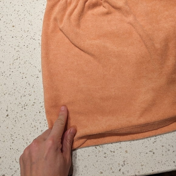 Versona Terry Peach Matching Set Collared Tank And Skort - Picture 8 of 9